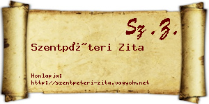 Szentpéteri Zita névjegykártya